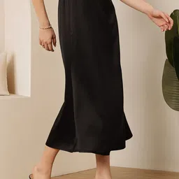 STREET 9 A-Line Midi Satin Skirt image 5