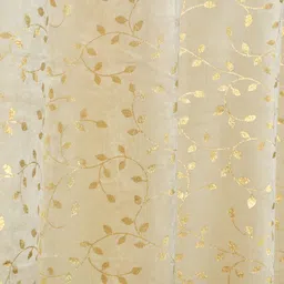 red ribbon decor 152.4 cm (5 ft) Window Velvet Room Darkening Curtain (Pack Of 2) image 4