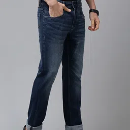 U.S. Polo Assn. Denim Co. Men Blue Slim Fit Tapered Heavy Fade Stretchable Jeans image 2