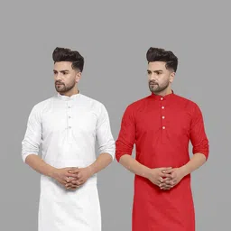 VS MALL Men Red Kurtas-picture-27