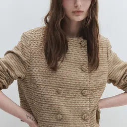 H&M Textured Double-Breasted Jacket image 1