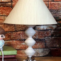 foziq Unisex White Textured Table Lamps image 4