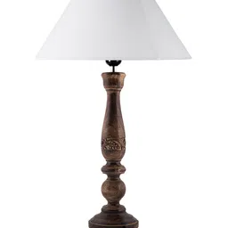 Homesake Brown Solid Handcrafted Bedside Standard Lamp image 3