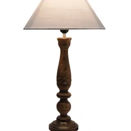 Homesake Brown Solid Handcrafted Bedside Standard Lamp image 4