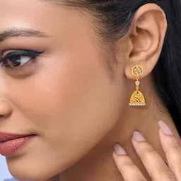 Joyalukkas 22Kt Gold Foliage Drop Earring - 6.727 g image 2