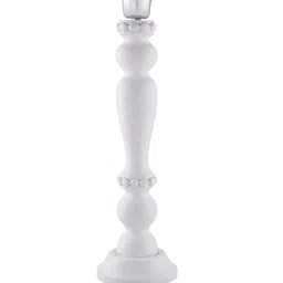 Homesake White Solid Handcrafted Bedside Standard Table Lamp image 2