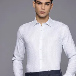 Louis Philippe Ath.Work Super Slim Fit Checked Formal Shirt-image-40