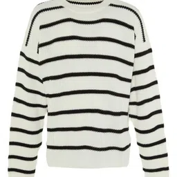 Trendyol Unisex Striped Hooded Monochrome Pockets T-shirt image 4