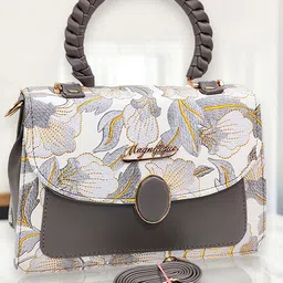 MAGNIFIQUE Floral Textured Sling Bag-image-6