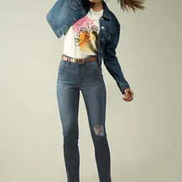 Vero Moda Women Skinny Fit High-Rise Mildly Distressed Light Fade Stretchable Jeans-picture-29