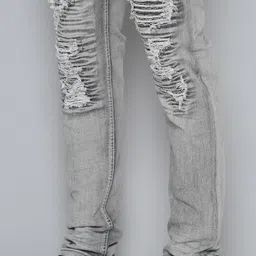 WAIMEA Men Hollywood Skinny Fit Highly Distressed Heavy Fade Stretchable Jeans image 4