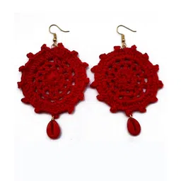 My Little Princess Knitted Circular Drop Earrings-picture-19