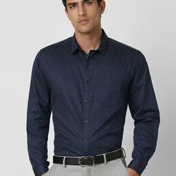 van heusen V Dot Men Slim Fit Spread Collar Micro Ditsy Printed Cotton Casual Shirt-picture-33