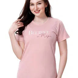 Lenissa Women Typography Applique T-shirt-picture-18