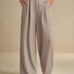 kotty Women Relaxed Pink Viscose Rayon Trousers image 4