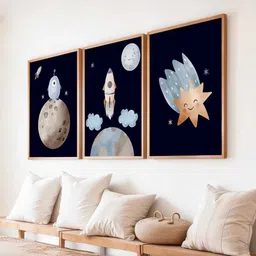 Kotart Unisex Navy Blue Wood Wall Paintings-image-84