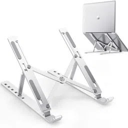 Lufto 265256 Aluminium Floor and Desk Stand Laptop Stand with Adjustable Height Compatible with Universal Laptops image 3
