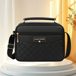 SAGEWARE Women Colourblocked Solid Crossbody Quilted Sling Bag-picture-32