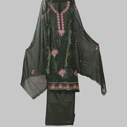 SALWAR STUDIO Embellished Unstitched Dress Material-image-82
