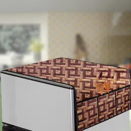 The Furnishing Tree Coffee Brown Printed Refrigerator Cover-image-65