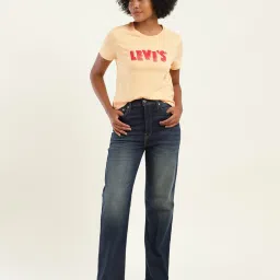 levi's Women's Blue Ribcage Straight Fit High Rise Jeans-picture-26