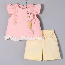 Hopscotch Girls Pink Cotton Blend Clothing Set image 3