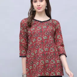 Merira Women Floral Printed Straight Kurta-image-10