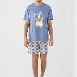 Trendyol Men Printed T-shirt and Shorts Night suit-picture-34