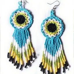 Evince MODE Artificial Beads Beaded Contemporary Drop Earrings image 3