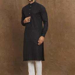Arihant Rai Sinha Men Regular Pure Silk Kurta with Churidar image 3