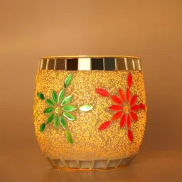 1ST TIME White & Red 3 Pieces Cylindrical Shaped Candle Holders image 4