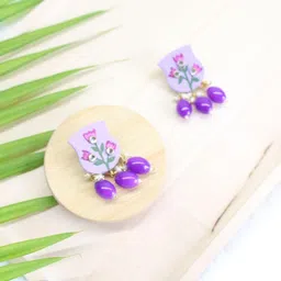 MCREATION4U Women Purple Earrings-picture-17