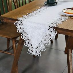 MONKDECOR White Embroidered TableRunners-picture-41