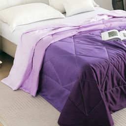 Story@home Purple Microfiber Mild Winter 233 GSM Double Bed Comforter-picture-7