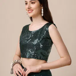 CLEMIRA Embellished Sequinned Pure Georgette Saree image 3