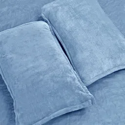 Myntra Elegant Homes Blue Woollen 300 TC King Bedsheet Set 2.5 m x 2.25 m image 5