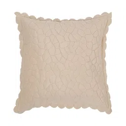 SOKNACK Cream-Coloured Set of 2 Geometric Velvet Square Cushion Covers image 4