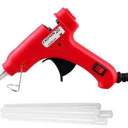 kkoeuye RED MINI HOT MELT GLUE GUN | 20 WATT | WITH 5 ADHESIVE GLUE STICKS | Standard Temperature Corded Glue Gun-picture-22