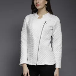 i.t fashion Women Self Design Collared Neck Black Sweater image 3