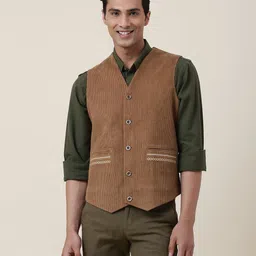 fabindia Striped Men Waistcoat-picture-25