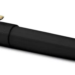 parker Vector Matte Black, Gold Trim Ball Pen With Card Holder Pen Gift Set image 3