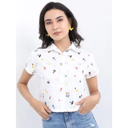 tokyo talkies Women Regular Fit Printed Spread Collar Casual Shirt-picture-31