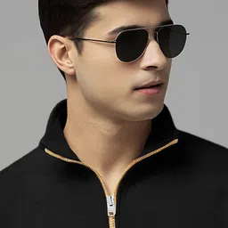 tripr Men Solid High Neck Black Sweater image 3