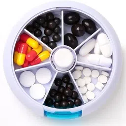 cypat 7 Portable Pill Box Medicine Organizer with Storage Compartments, Daily Use Case Pill Box image 4