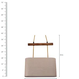 Pyramind Beige Fabric Hanging Light by Kapoor LampShades image 4