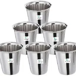 mynaksha (Pack of 6) Stainless Steel Tumbler/ Tumbler/ Glass / Tea Glass / Coffee Glass (Set of 6) Glass Set Water/Juice Glass-picture-11