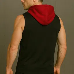 zenfit Pack of 2 Men Solid Hooded Neck Polyester Multicolor T-Shirt image 3