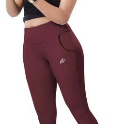 nexsus apparels Solid Women Maroon Tights image 3