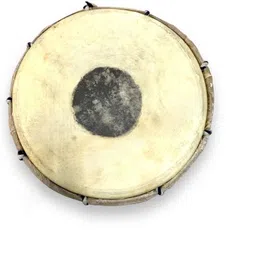 hoorain traders Premium Traditional Wooden Dholak | 8 inches | For Puja & Folk Music | Rope & Rings Dholak image 4