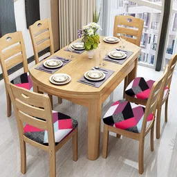 Cortina Pink & Black Single Printed General Support Chair Pads-picture-19